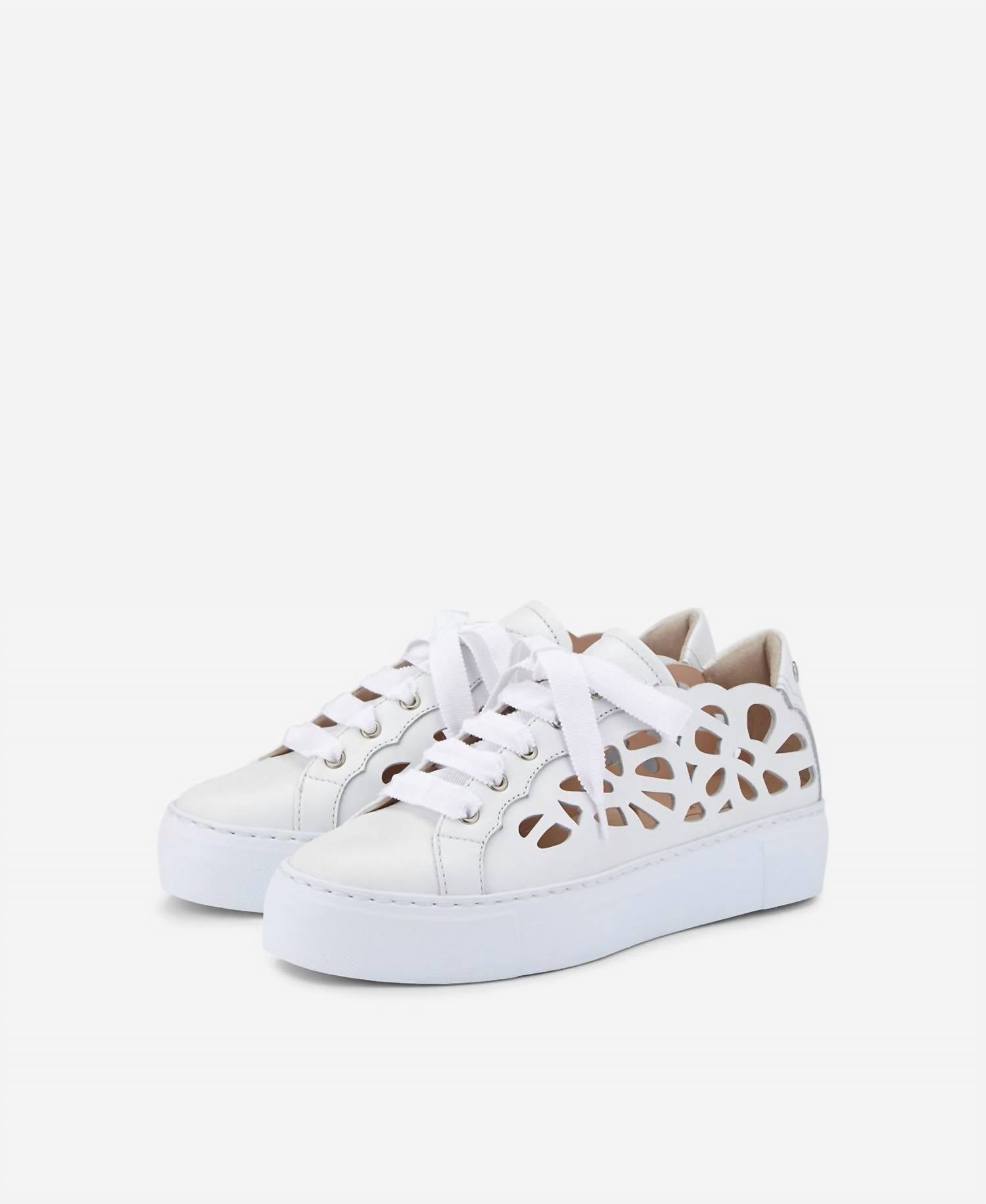 AGL Women's Mandi Cutout Sneaker in white - women's sneaker - detail view