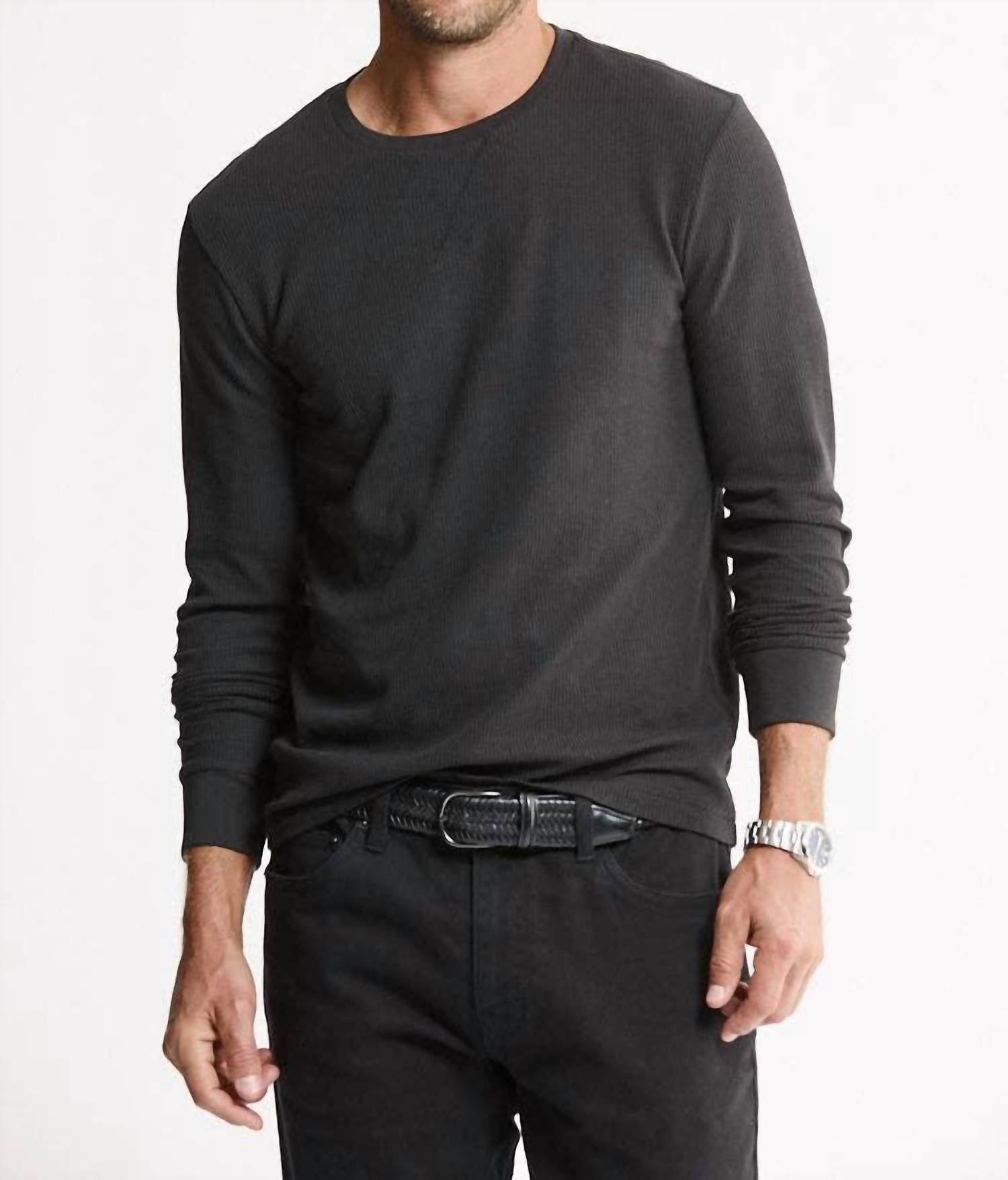 Jachs New York - Flannel Shirt And Thermal Crewneck Set