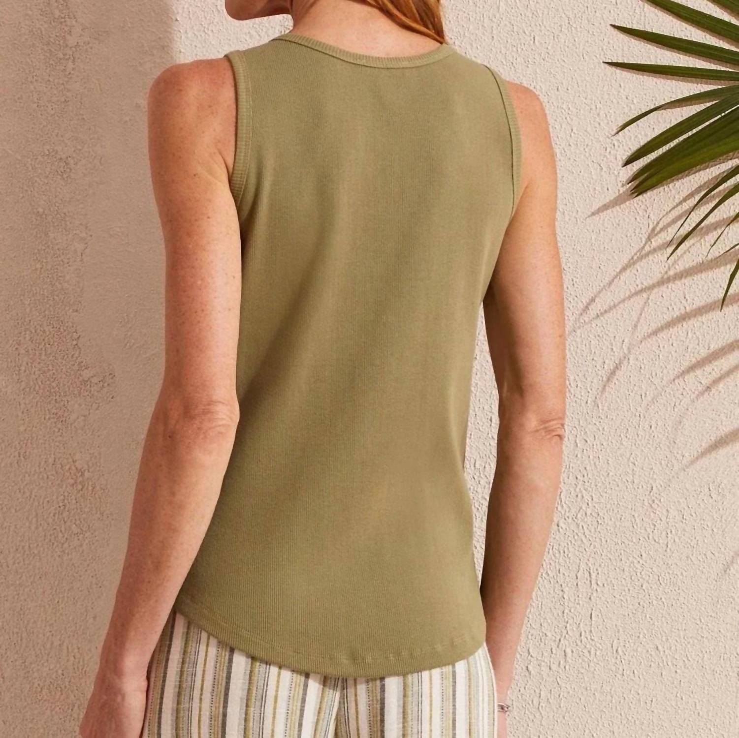 Tribal - Henley Tank Top with Buttons