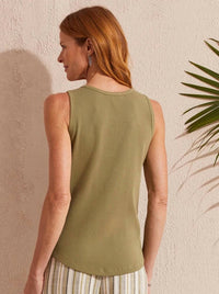 Tribal - Henley Tank Top with Buttons