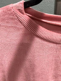 Dylan WOMEN'S CORDUROY SUTTON TOP in bloom - women's long sleeve top - detail view