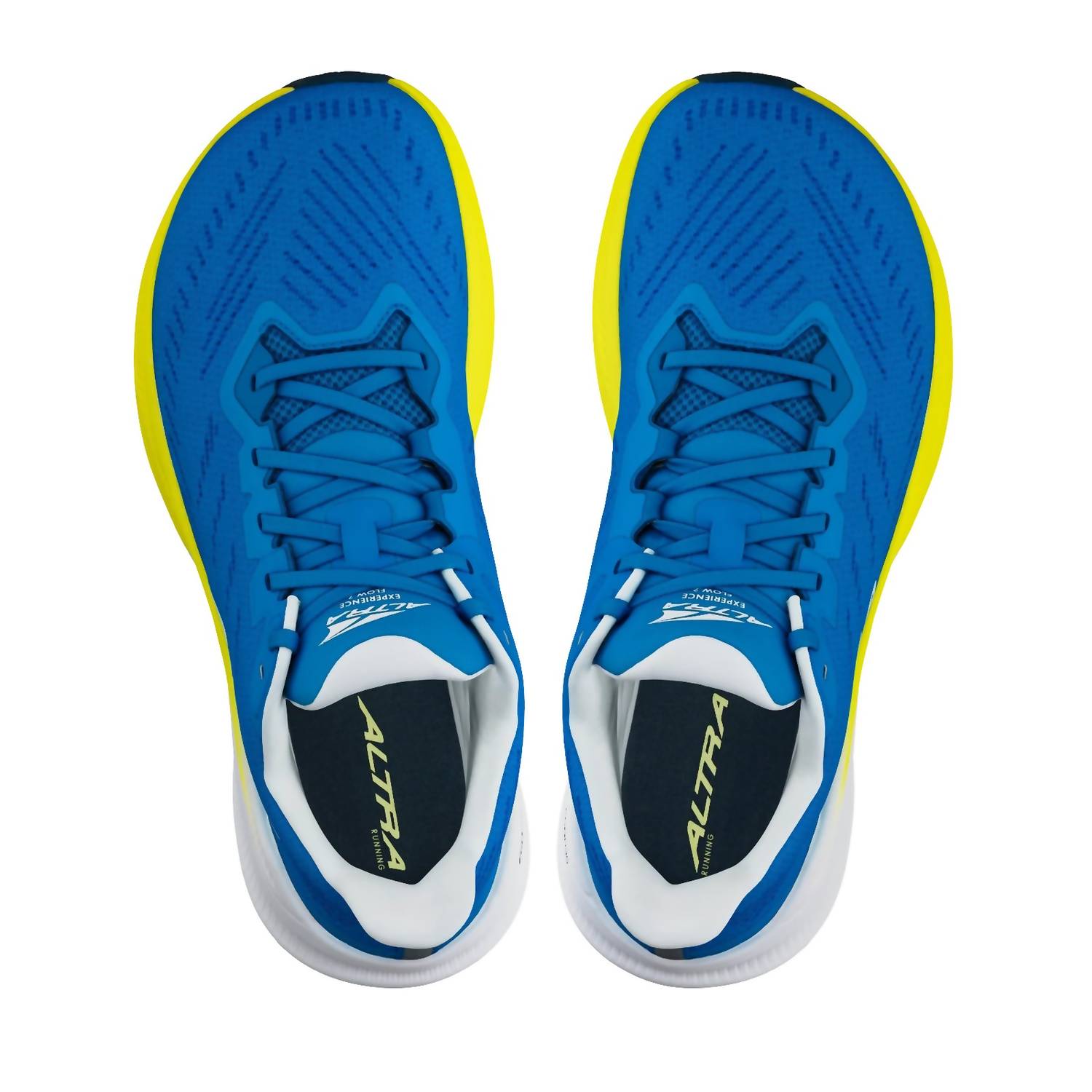 ALTRA Men's Experience Flow 2 Running Shoes in blue yellow 1 - men's shoe - alternate view