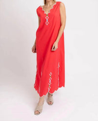 Karlie - Scallop Midi Dress