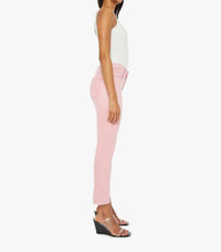 Mother The Mid Rise Dazzler Ankle Jean in sunset coral twice as nice - women's jeans - detail view