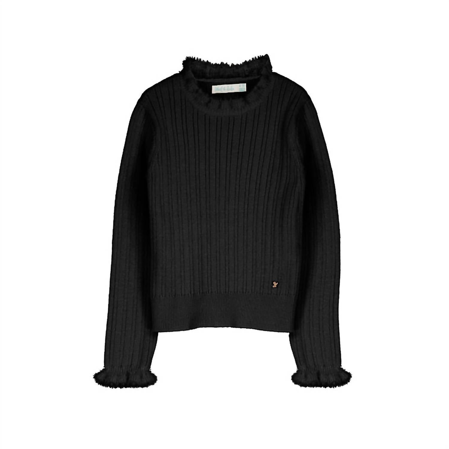 Abel & Lula - Girls' Ribbed Ruffle Neck Top