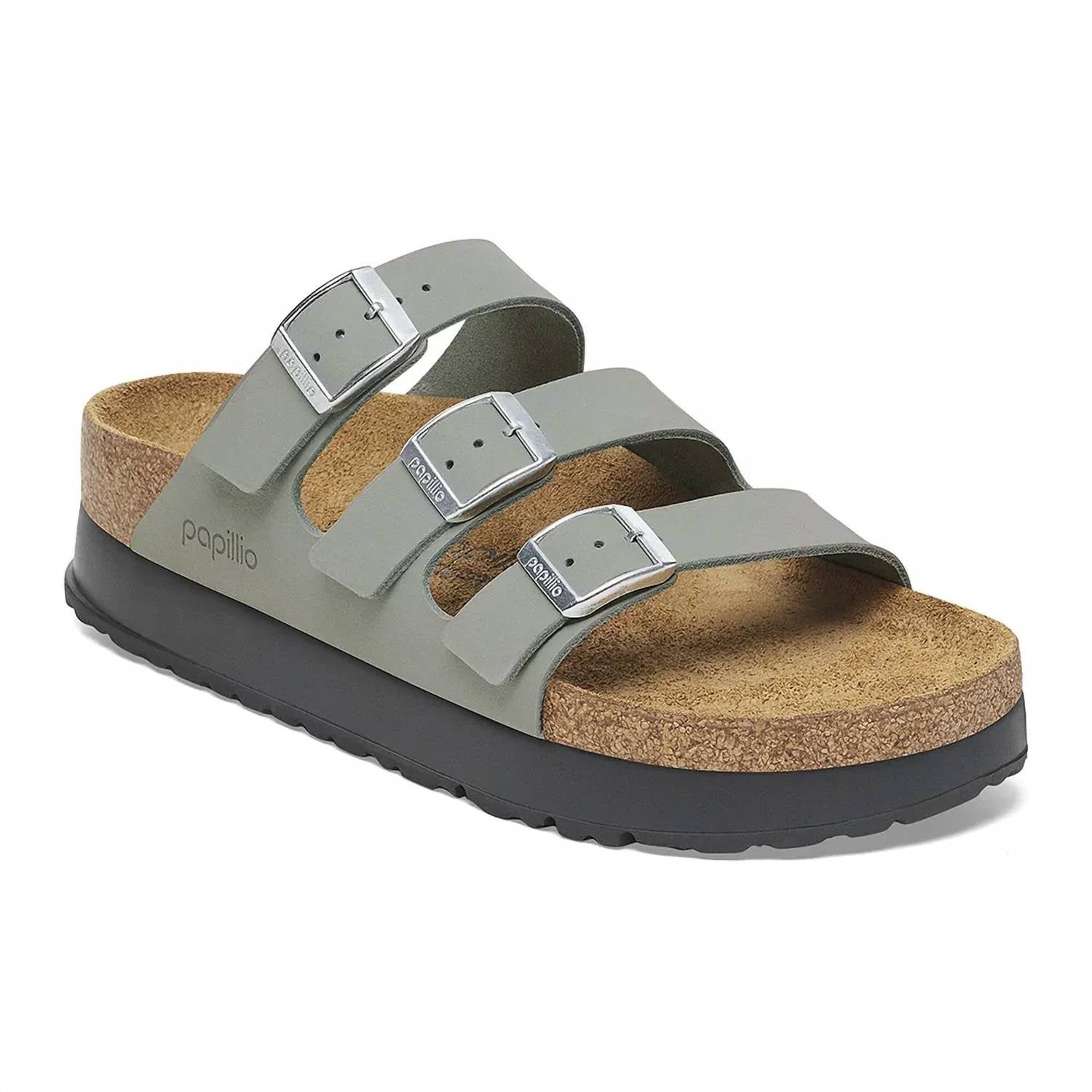 Birkenstock - Women's Papillio Florida Flex Flatform Nubuck Leather Sandal - Narrow Width