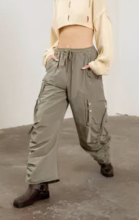 Moon River - Ruched Bungee Cargo Pants
