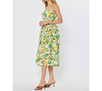 Current Air - Printed Tiered Sleeveless Midi Dress