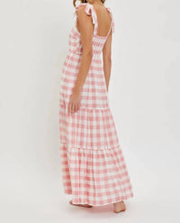 Sweet Lovely By Jen - Gingham Maxi Dress