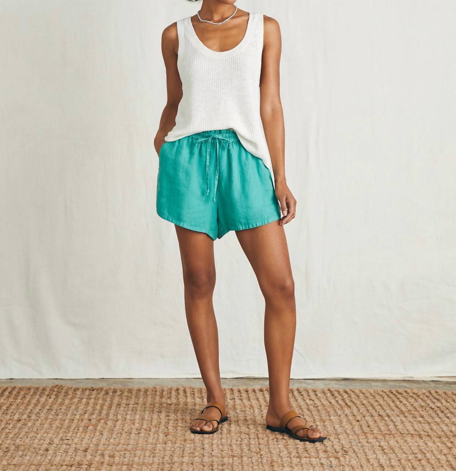 Faherty - Laguna Linen Tie Waist Short
