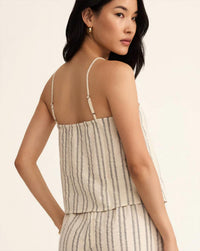 Z Supply Savoy Stripe Tank in sea salt - women's tank top - alternate view
