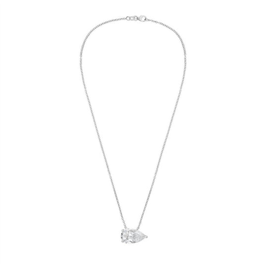 Diana M Jewels - Women's Pear Shape East West Diamond Pendant (10.00 Ct)