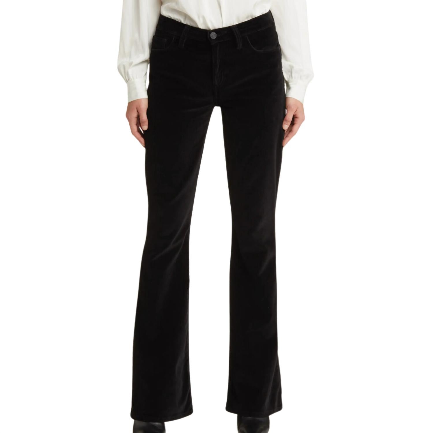 Frame - Women's Le High Flare Velveteen Pants