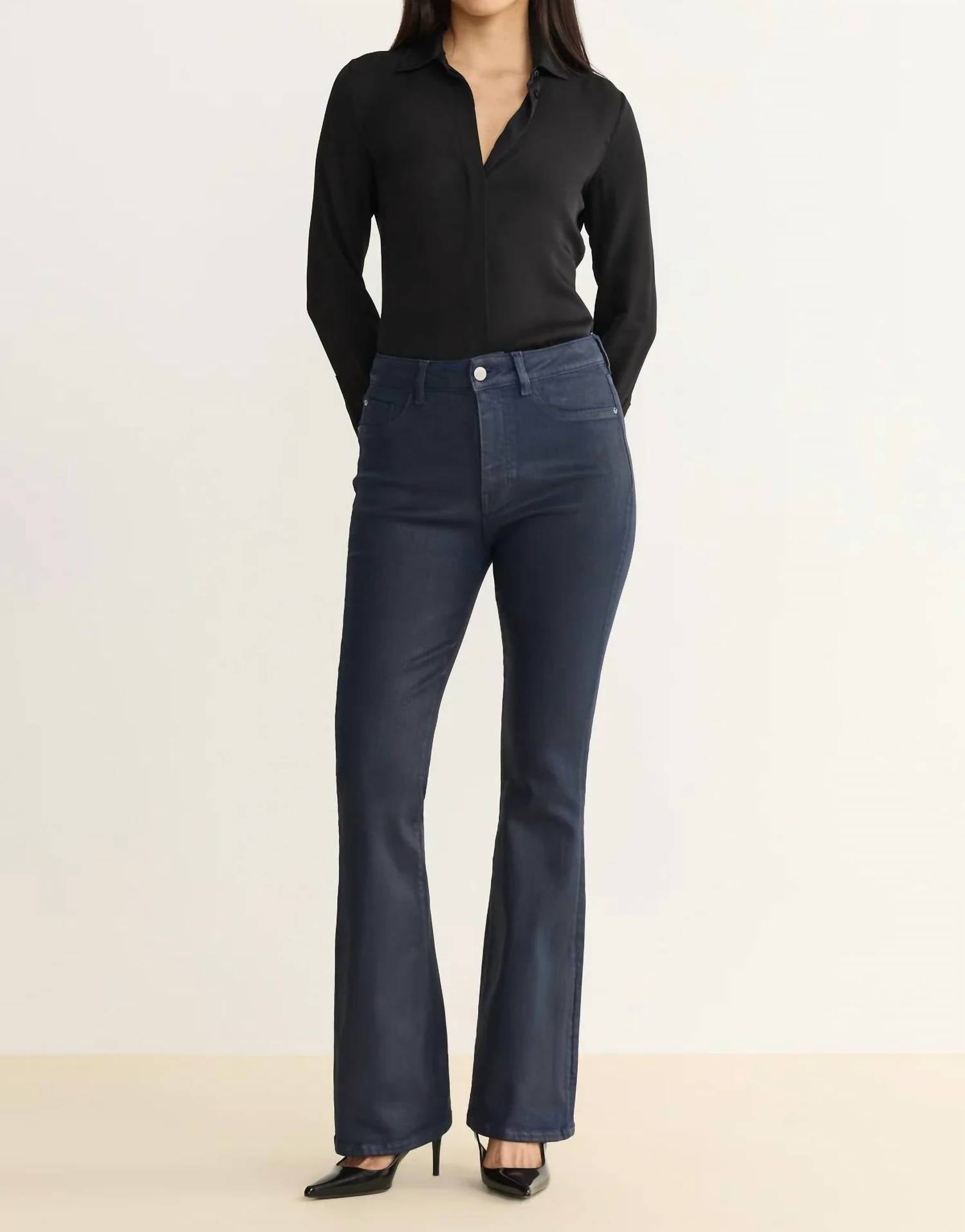 Warp + Weft - Nao Coated Bootcut Jeans