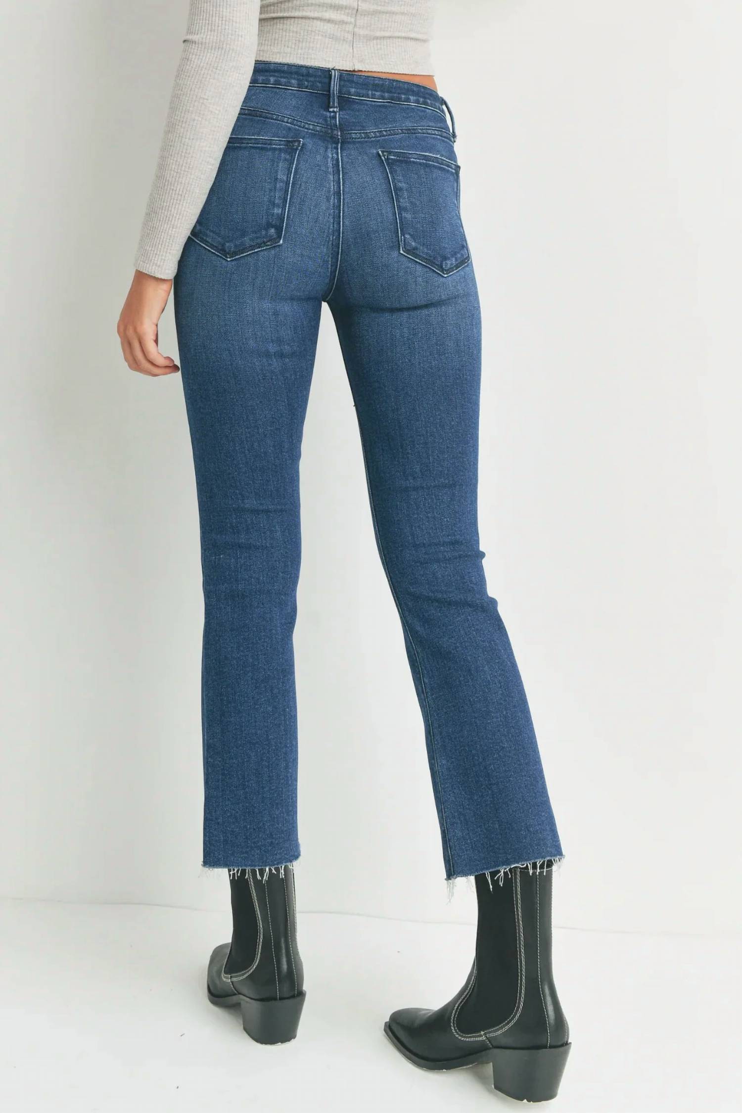 Just Black Denim - Palazzo Cropped Demi Flare Jeans
