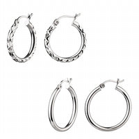 Gold & Honey - Women's Small Hoop Earrings - Set Of 2