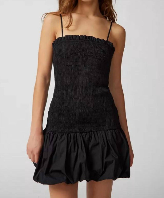 En Saison - Concorde Smocked Bubble Hem Mini Dress