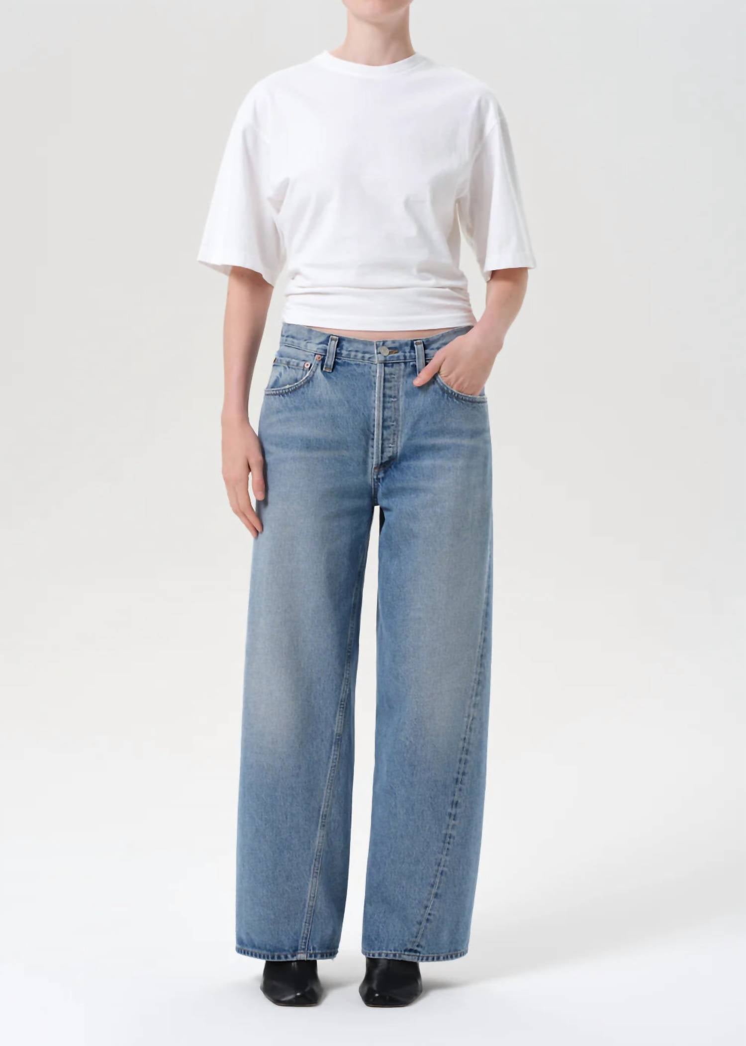 Agolde - Women's Twist Low Slung Baggy Jeans