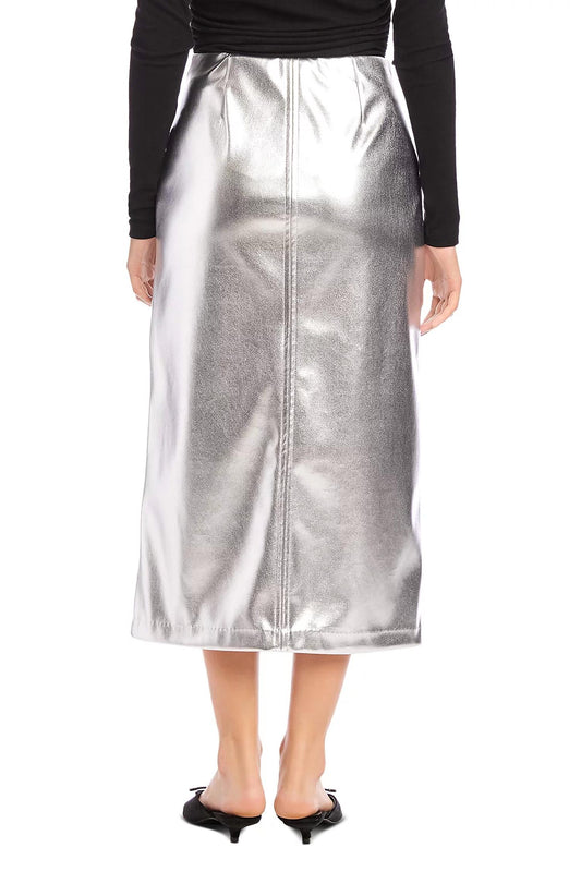 Fifteen Twenty - Kaia Faux Leather Midi Skirt