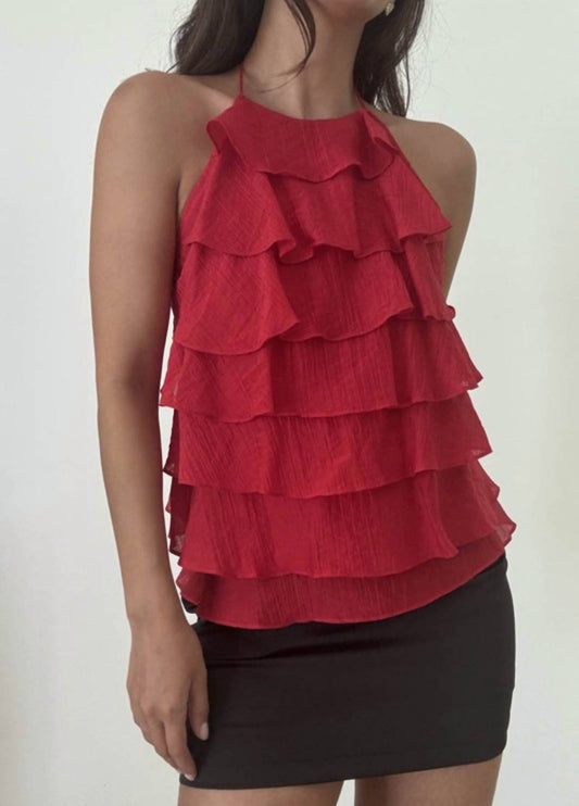 Bailey Rose - Backless Ruffled Top