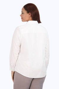 Foxcroft - Dianna Pinpoint Long Sleeve Shirt