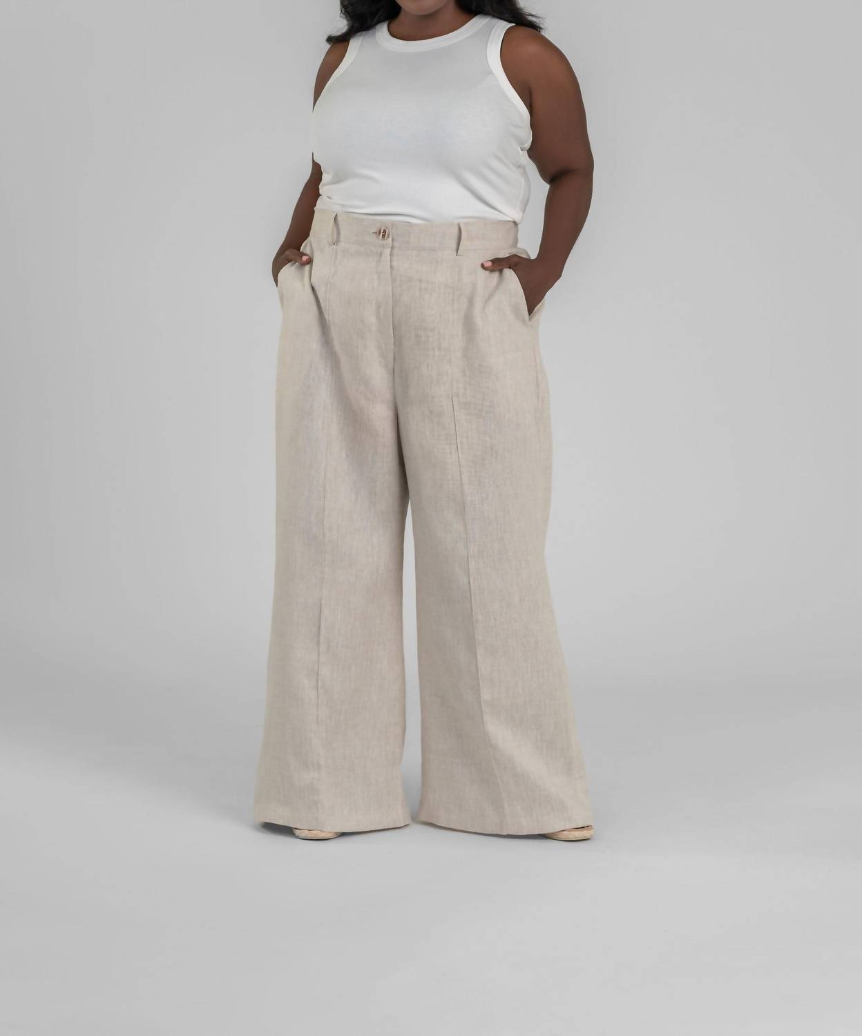 Adriana Contreras - Linen Wide Leg Pants - Plus