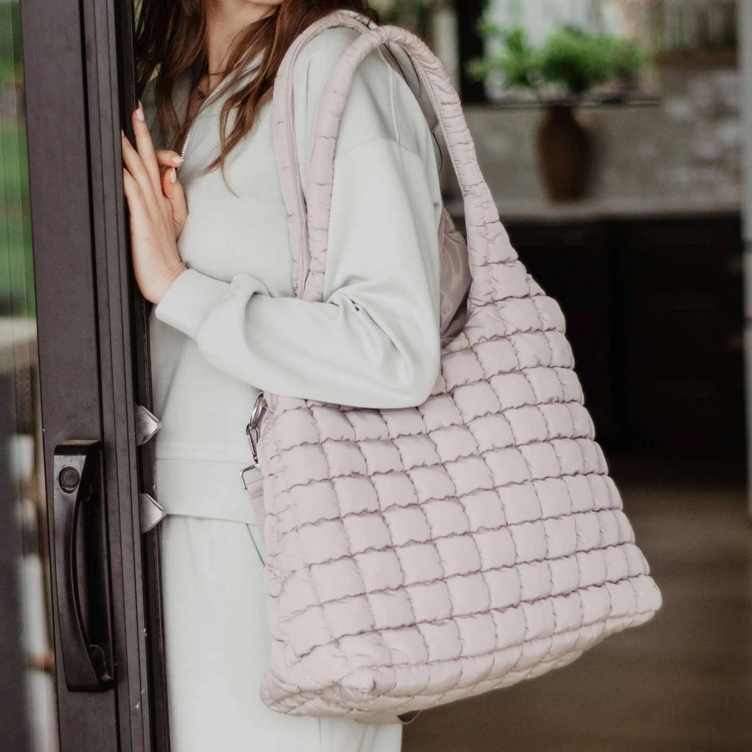 Katydid - Women's Quilted Puffer Tote Bag