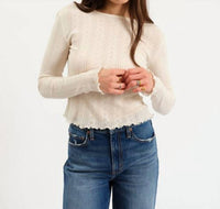 Daze - Waverly Pointelle Long Sleeve Top