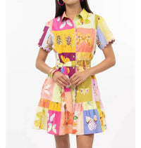 Uncle Frank - Square Dance Mini Dress