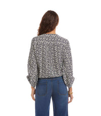 Karen Kane - Blouson Sleeve Tie-Front Top