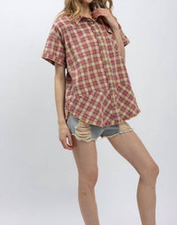 Blue Velvet - Forever Washed Flannel Short Sleeve Shirt