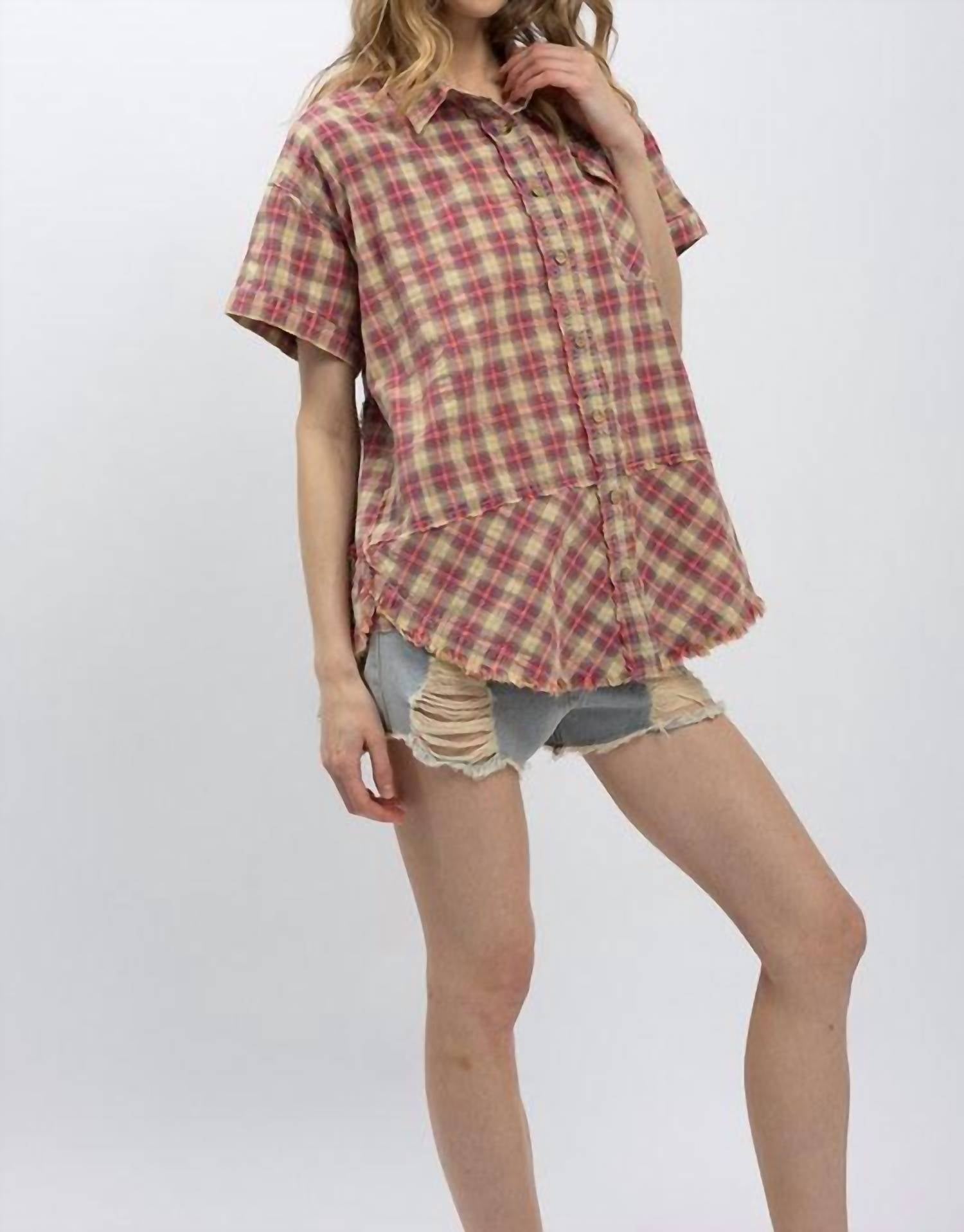 Blue Velvet - Forever Washed Flannel Short Sleeve Shirt