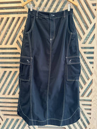 Dress To - Cargo Denim Maxi Skirt