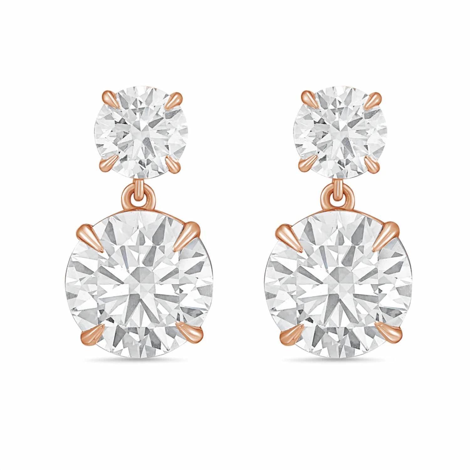 Diana M Jewels - Women's Round Lab-Grown Diamond Stud Earrings (8.00 Ct TCW) - Elegant Plus