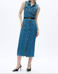 Bayeas - Julia Cardigan Relaxed Fit Denim Dress