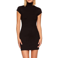 Susana Monaco - Mock Neck Open Back Mini Dress