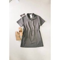 She + Sky - Essig Drawstring Knit Mini Dress