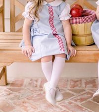 THE PROPER PEONY Blaire Jumper Style Dress in light blue - kids' dress