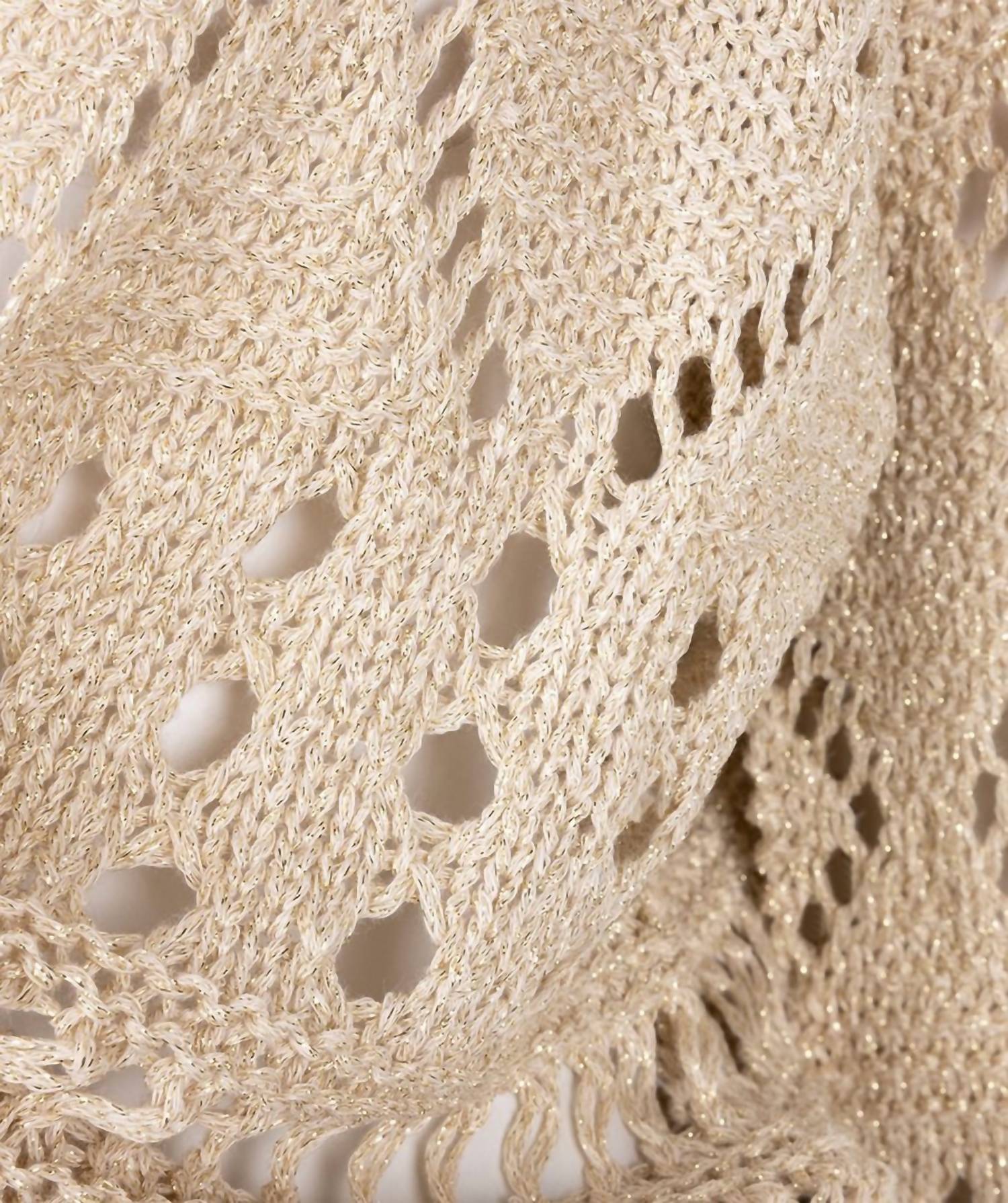 Esqualo - Fancy Open Knit Lurex Bolero