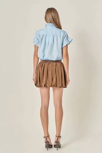 English Factory - Linen Ruffle Shirt