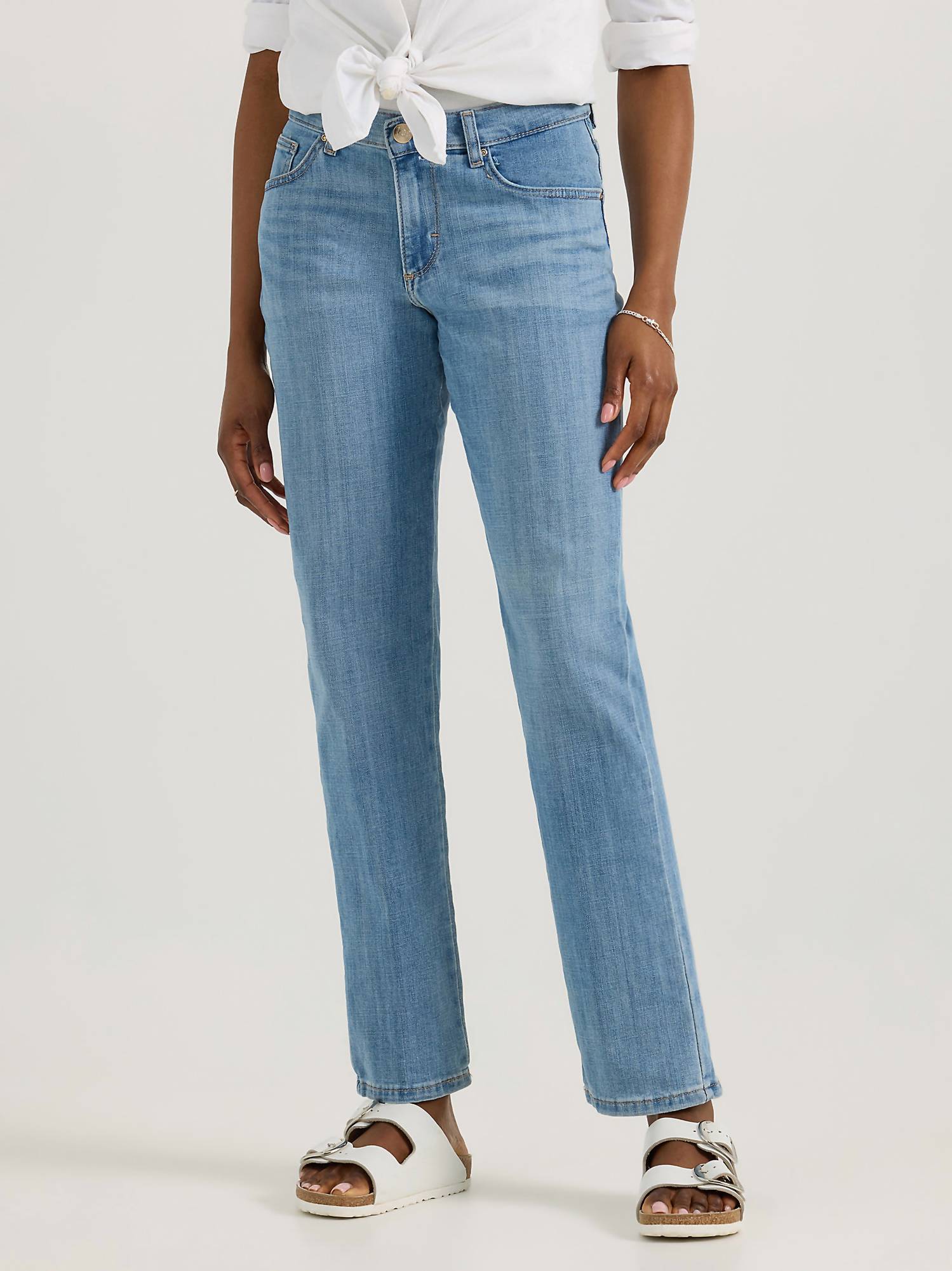 Lee Jeans - Women’s Stretch Relaxed Fit Straight Leg Jeans