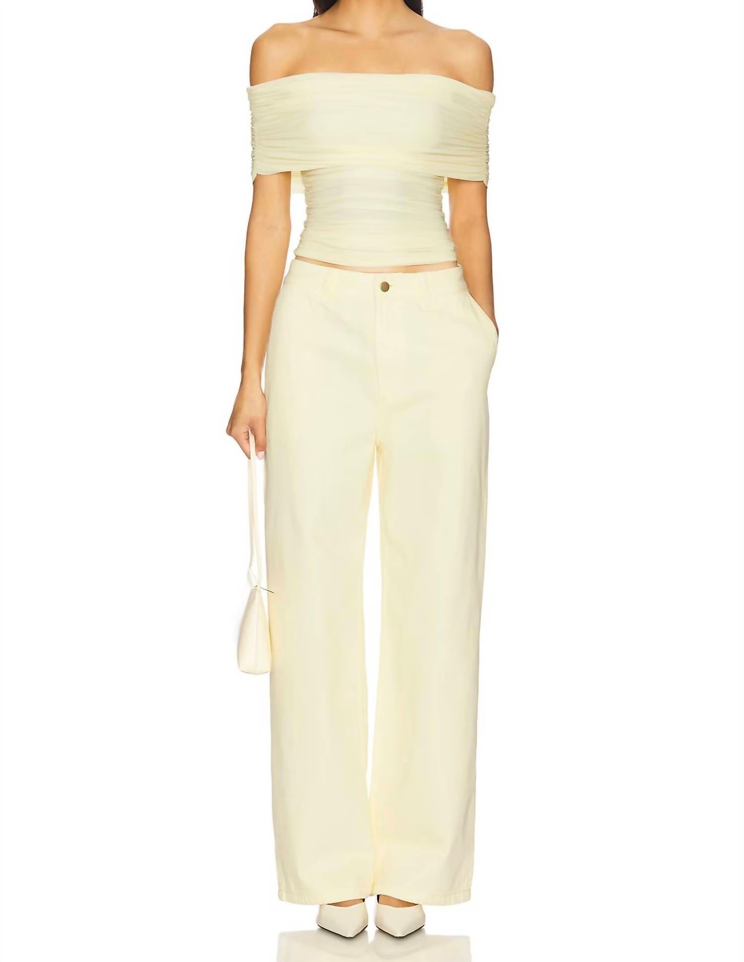 RONNY KOBO MATTEO PANT in yellow - women's pants