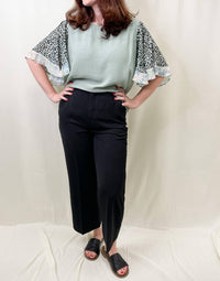 Jodifl Denim Wide Leg Pants in black - women's pants