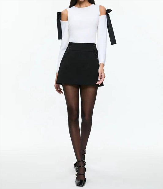 Alice + Olivia - Dara Shoulder Split Top