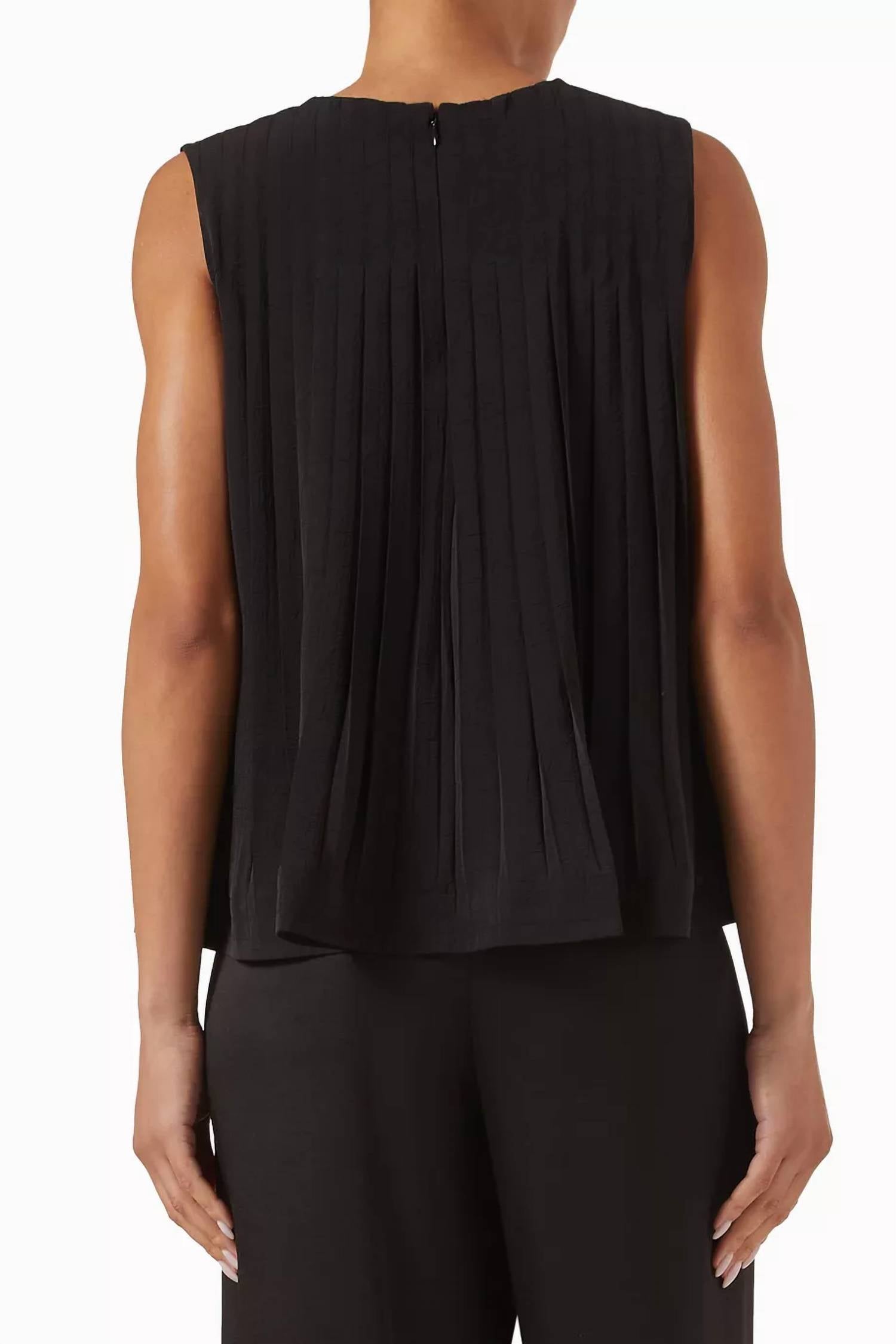 Vince - Pleated A-line Top