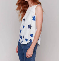 Charlie B - sleeveless woven top