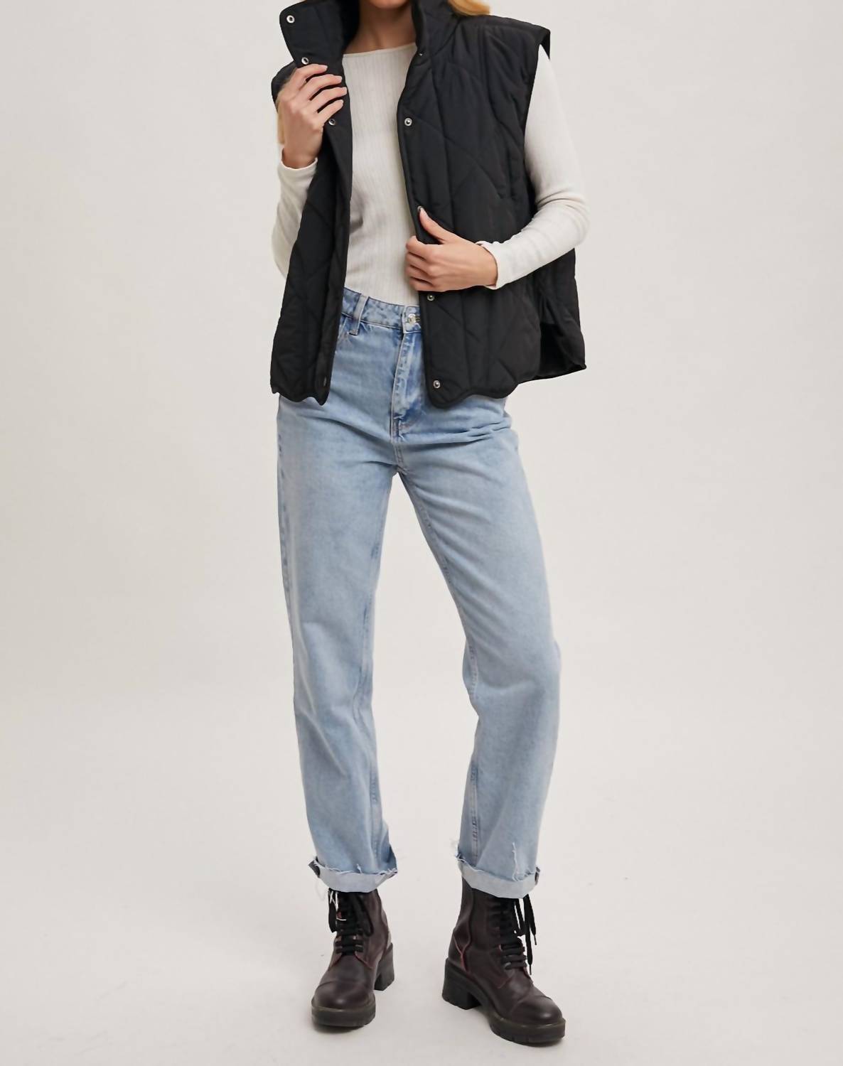 Karen Kane - Button Down Quilted Puffer Vest