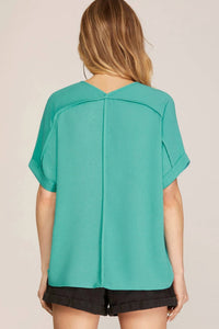 She + Sky - Sea Side High Low Tunic Top