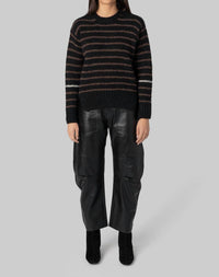 Proenza Schouler White Label Leonie Sweater in black - women's sweater - detail view
