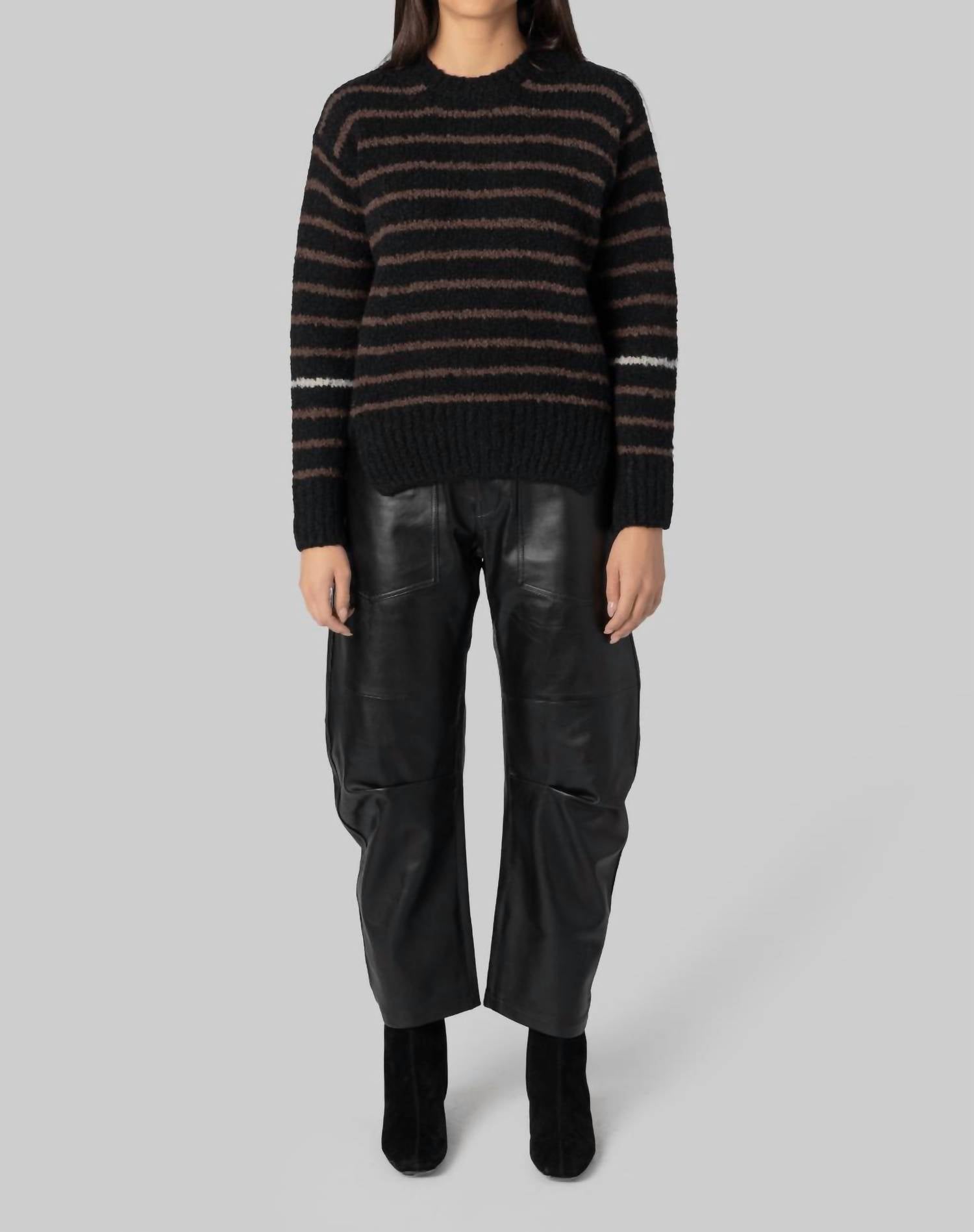 Proenza Schouler White Label Leonie Sweater in black - women's sweater - detail view